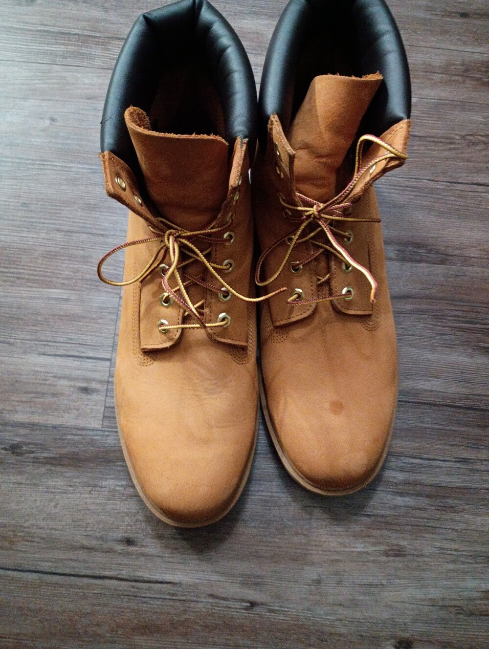 MEN'S TIMBERLAND WATERPROOF 6 INCH WHEAT COLOR BOOTS SIZE 14 - Picture 5 of 13